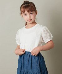 a.v.v(KID'S)/[100－130]【セットアップ対応】パフスリーブ異素材Ｔシャツ/505391977