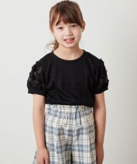 a.v.v(KID'S)/[140－150]【セットアップ対応】パフスリーブ異素材Ｔシャツ/505391979