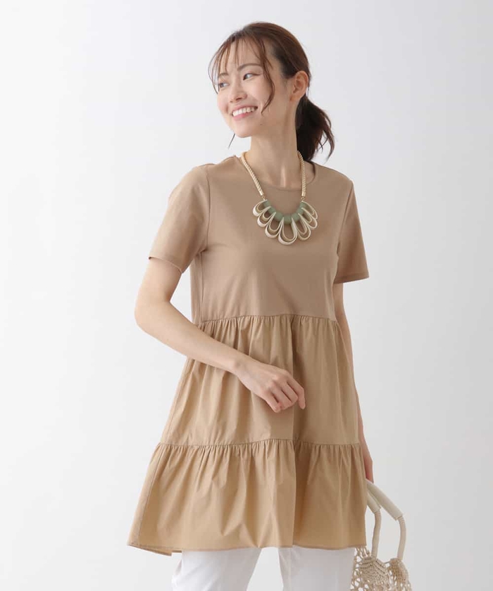 セール 50%OFF】ティアード切り替えチュニック(505392027 セール 50%OFF】ティアード切り替えチュニック(505392027