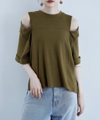 etoll./エトル etoll. ショルダーオープンハーフスリーブT/505391782