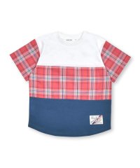 SLAP SLIP/【お揃い】マドラスチェックギンガムチェック切替半袖Tシャツ(80~130cm)/505394240