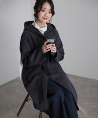 PourVous/プールヴー PourVous フェイクウールフード付コート/505395474