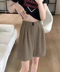 Amulet/アミュレット Amulet タック入りショートパンツ レディース ボトムス 春 夏服 韓国ファッション 10代 20代 30代 オフィスカジュアル ハーフパンツ/505395708