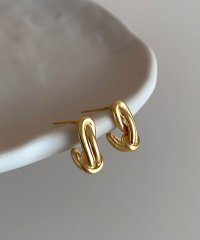 ARGO TOKYO/アルゴトウキョウ ARGO TOKYO 『S925針』G10 Coating Rope Knot Earring 26145 シルバー925針 ゴールドコーテイ/505373023