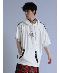 semanticdesign/セマンティックデザイン semanticdesign SD×PSYCHONATION ハトメアイコン 半袖BIGプルパーカー 半袖 メンズ Tシャツ カットソー/505396073