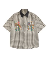 HOOK/フック HOOK 【HOOK】レトロ調刺繍入りチェック柄半袖シャツ/505396595