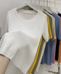 Jasmine Grandiflorum/ジャスミングランディフローラム Jasmine Grandiflorum ラウンドネックシンプルカットソー/505396600