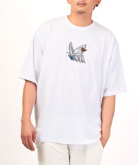 LUXSTYLE/バタフライ刺繍バックプリントBIGTシャツ/Tシャツ メンズ 半袖 ビッグシルエット 刺繍 蝶々 バタフライ ロゴ/505396679