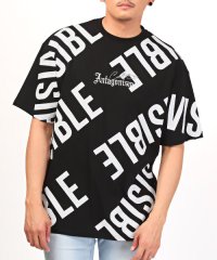 LUXSTYLE/バイアスプリントTシャツ/Tシャツ メンズ レディース 半袖 ロゴ プリント バイアス/505396682