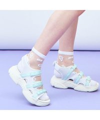 ALGY/アイス柄シースルークルーソックス/505095632