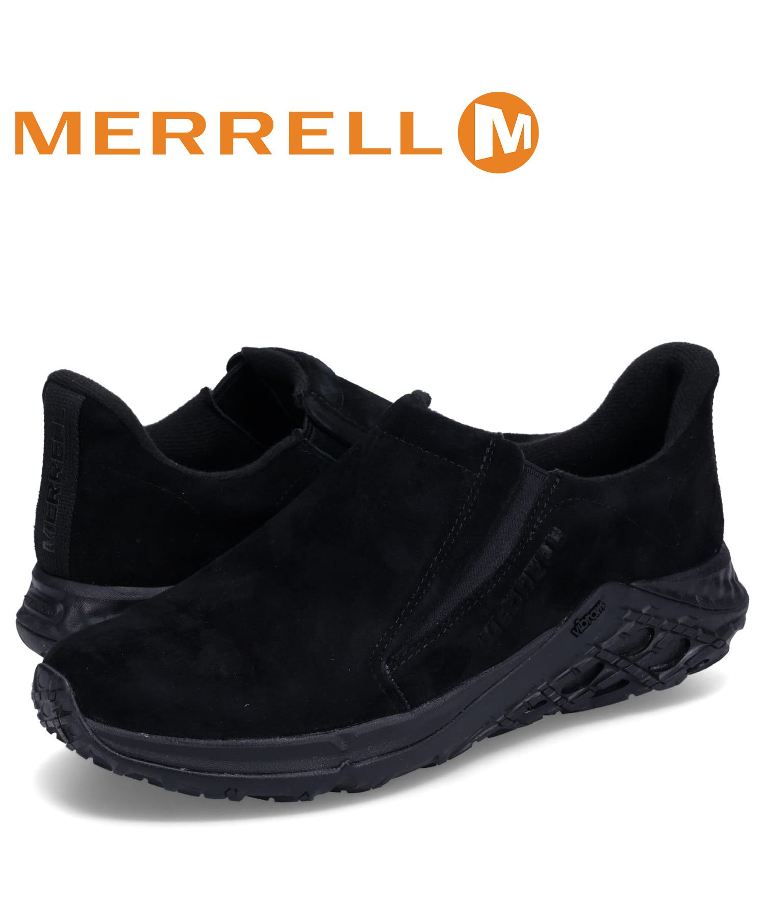 【MERRELL メレル】ジャングルモック スエード スリッポン 黒 37 美品 MERRELL メレル ジャングルモック スリッポン メンズ 黒 撥水