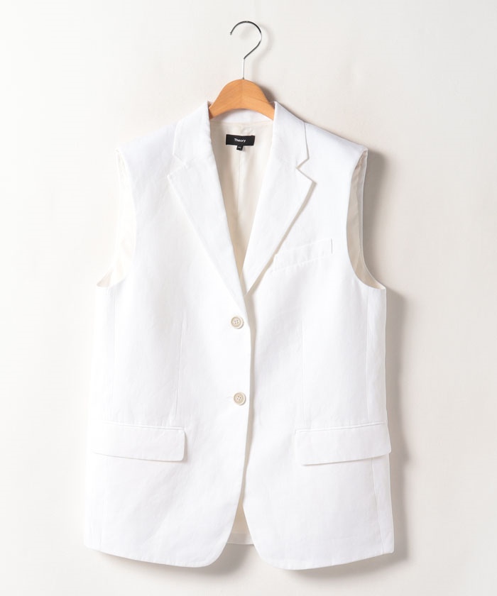 期間限定お買い得商品 |  通販 セール VEST(505339005 OS BOXY LINEN GALENA 30%OFF】ベスト トップス