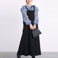 Sawa a la mode/サワアラモード Sawa a la mode レディース ワンピース サロペットスカート 黒 ブラック ロング/505399111