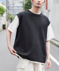 coen/オーバーサイズフェイクレイヤードカノコTシャツ/505399542