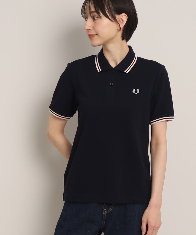 FRED PERRY ポロシャツ　ネイビーピンク