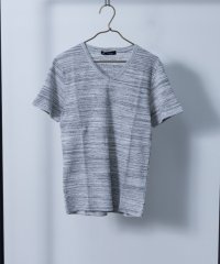 Nylaus select/テレコ ミックス杢 Vネック 半袖Tシャツ/505400483