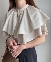 FILLOU/フィルー FILLOU FILLOU シアーケープノースリーブブラウス/505395445