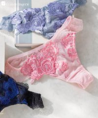 fran de lingerie/ゴージャス薔薇刺繍フェミニンヒップに 「グレースイストグランデ タンガ」 Tバック タンガ/505400032