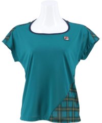 FILA（ZETT Ladies）/【テニス】フラスコネックTシャツ チェック柄 スポーツウェア レディース/505153340