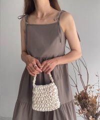 FILLOU/フィルー FILLOU FILLOU ショルダーリボンティアードキャミワンピース/505395443