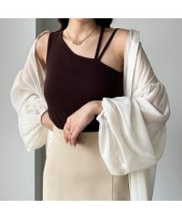 Louere/ルエレ Louere Louere 【取り外し可能パット付き】アシメショルダータンクトップ/505395457