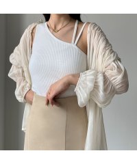 Louere/ルエレ Louere Louere 【取り外し可能パット付き】アシメショルダータンクトップ/505395457