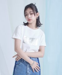 miette/シルバー箔プリントTシャツ/505403336