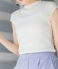 atONE/アットワン atONE プチハイネックフレンチスリーブサマーニット/505278511