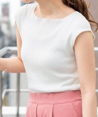 atONE/アットワン atONE ボートネックフレンチスリーブサマーニット/505278513