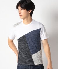 STYLEBLOCK/クルーネック切替半袖Tシャツ/505400229