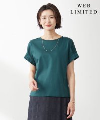 J.PRESS LADIES/【WEB限定カラーあり・接触冷感・UVケア】コンパクトコットンスムース タックスリーブ カットソー/505405522