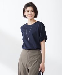 J.PRESS LADIES（LARGE SIZE）/【接触冷感・UVケア】コンパクトコットンスムース ツイストスリーブ カットソー/505405525