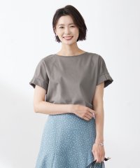 J.PRESS LADIES（LARGE SIZE）/【WEB限定カラーあり・接触冷感・UVケア】コンパクトコットンスムース タックスリーブ カットソー/505405527