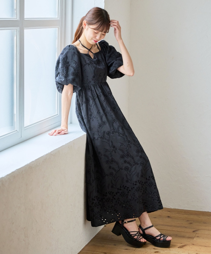 セール】2wayオフショル刺繍ワンピース(505323044