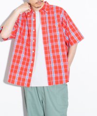 GLOSTER/【GLOSTER/グロスター】フレンチブルドッグ刺繍 ワンポイントロゴ チェックシャツ 半袖/505397292
