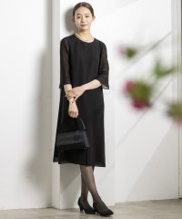 form forma/フォルムフォルマ form forma 【喪服】【洗える】シフォンジョーゼット セミフレアブラックフォーマルワンピース＜大きいサイズ有＞夏/セレモニー/七五三/505398971