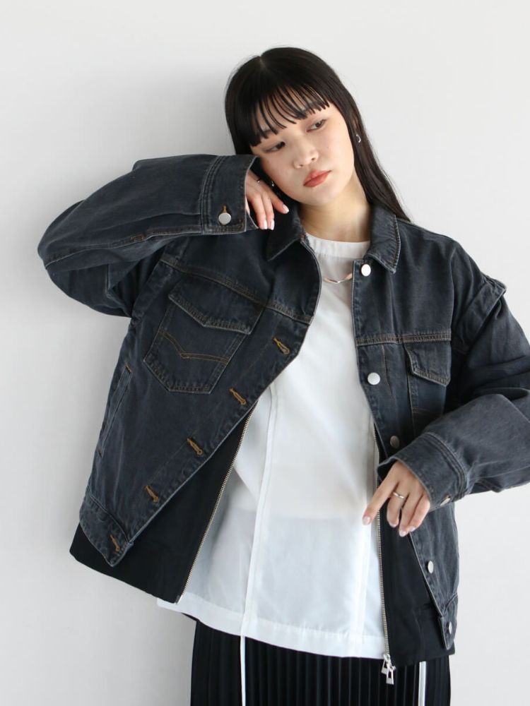 ラディエイト RADIATE 異素材ドッキングデニムジャケット ラディエイト RADIATE 異素材ドッキングデニムジャケット
