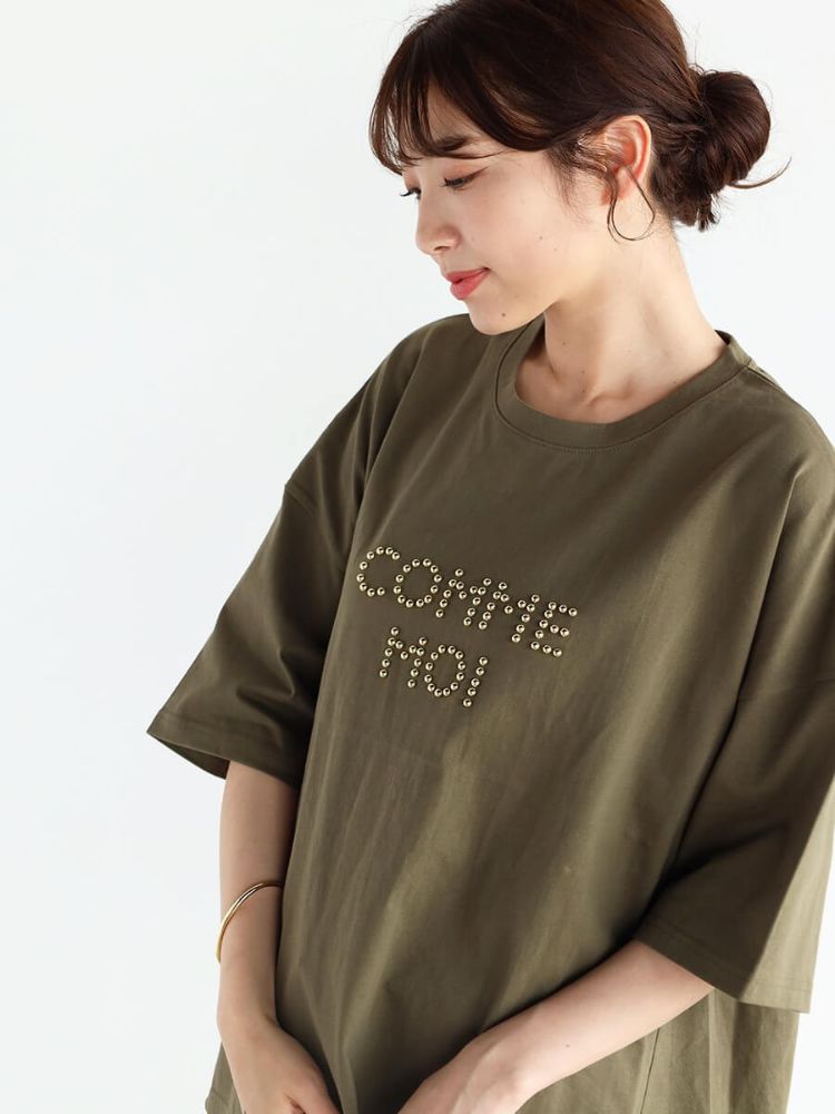 おすすめ YAMADAYA ヤマダヤヴァン茶色切り替えトップス日本製チュニック Vin トップス