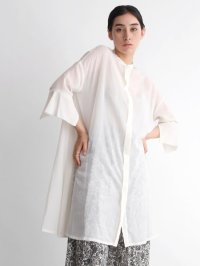 Aga/アーガ Aga バンドカラーシアーブラウス/505408391