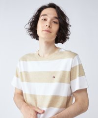 TOMMY HILFIGER/トミーヒルフィガーワンポイントボーダークルーネック半袖Tシャツ/505404680