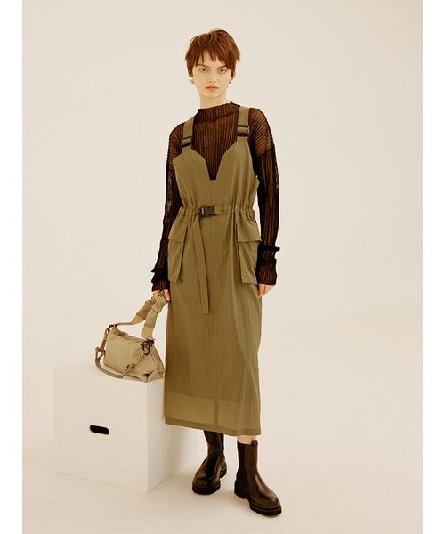 emmi atelier】オーシャンリサイクルジャンパーワンピース