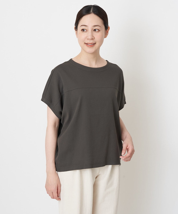 GIANNI LO GIUDICE / ジャンニ・ロ・ジュディチェ [洗える]ビワコットンチュニックカットソー ビワコットンチュニックカットソー(カットソー・Tシャツ