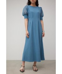 AZUL by moussy/袖シアー半袖ワンピース/505413959
