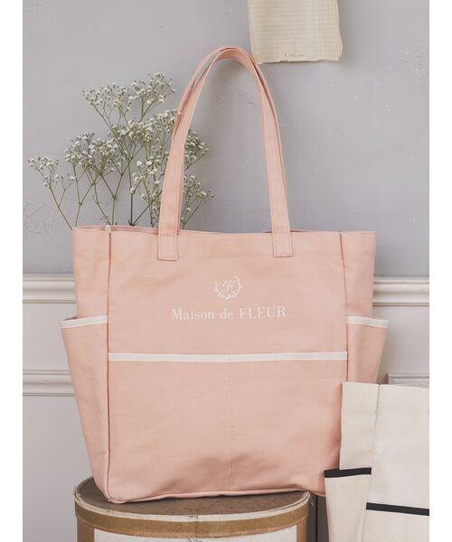 セール 40%OFF】パイピングマルチポケットトートバッグ