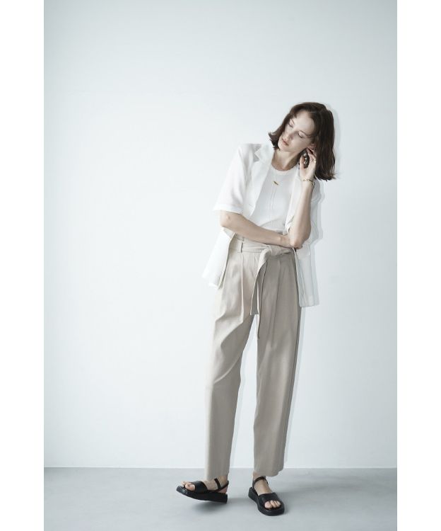 【関税込み】Partow ベージュ Dante ラウンジパンツ セール 40%OFF】BELT TUCK TAPERED PANTS(505404938) | クラネ