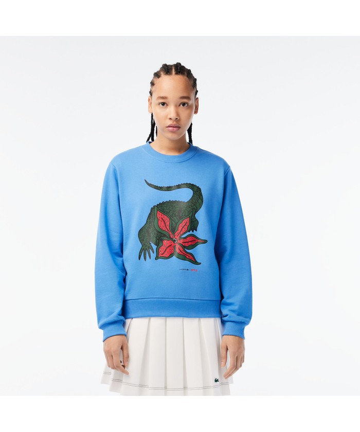 【新品】ラコステ LACOSTE クロコロゴプリントクルーネックスウェット 楽天市場】トレーナー スウェット ラコステ フロッキークロック