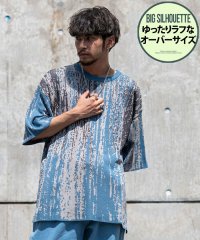 CavariA/キャバリア CavariA CavariA Wジャガードオーバーサイズ5分袖クルー サマーニット/505417631