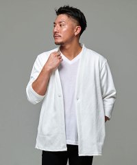 CavariA/キャバリア CavariA CavariA ふくれ幾何学ノーカラー7分カーディガン 羽織/505417638