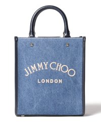 JIMMY CHOO/【JIMMY CHOO】ジミーチュウ ロゴ刺繍入りウォッシュデニム・ロゴトートバッグ VARENNETOTE NS AKZ/505402093