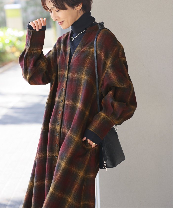 追加》別注【PENDLETON】*RELUME gauze etermin chk op：ワンピース